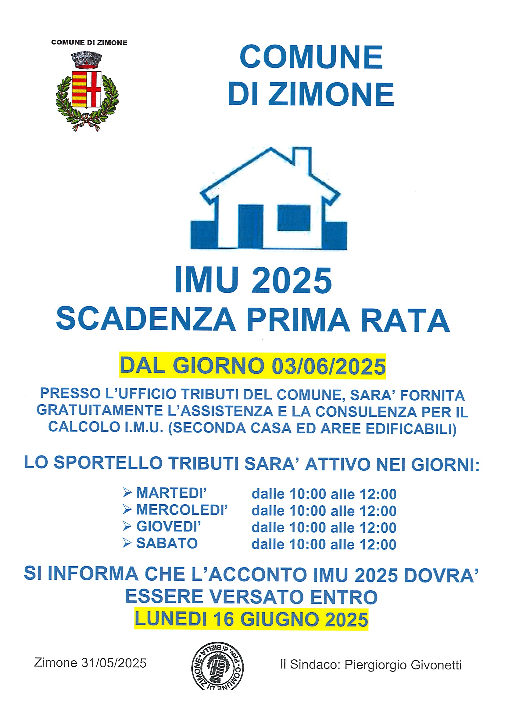 IMU PRIMA RATA 2025